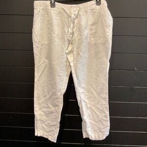 White Capri COLUMNIA LINEN SIZE L/27 length